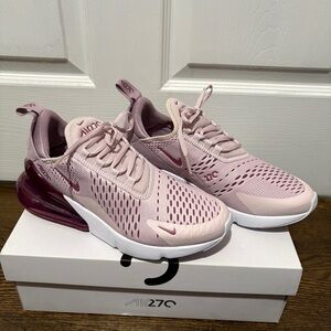 Nike Women's Air Max 270 in Light Pink and Burgundy